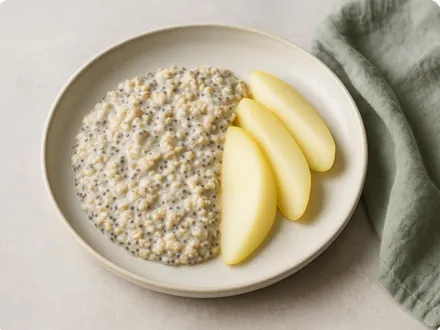 Chia oat pudding with pear — a reflux-friendly recipe